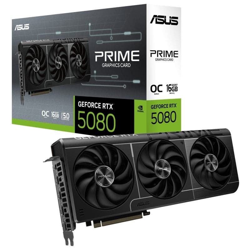 Carte graphique ASUS Prime RTX 5080 OC Edition 16 Go GDDR7
