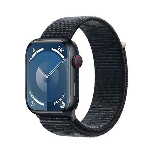 Montre Connectée Apple Watch Série 9 - GPS + Cellulaire 45mm (Aluminium & Boucle Sport Minuit)