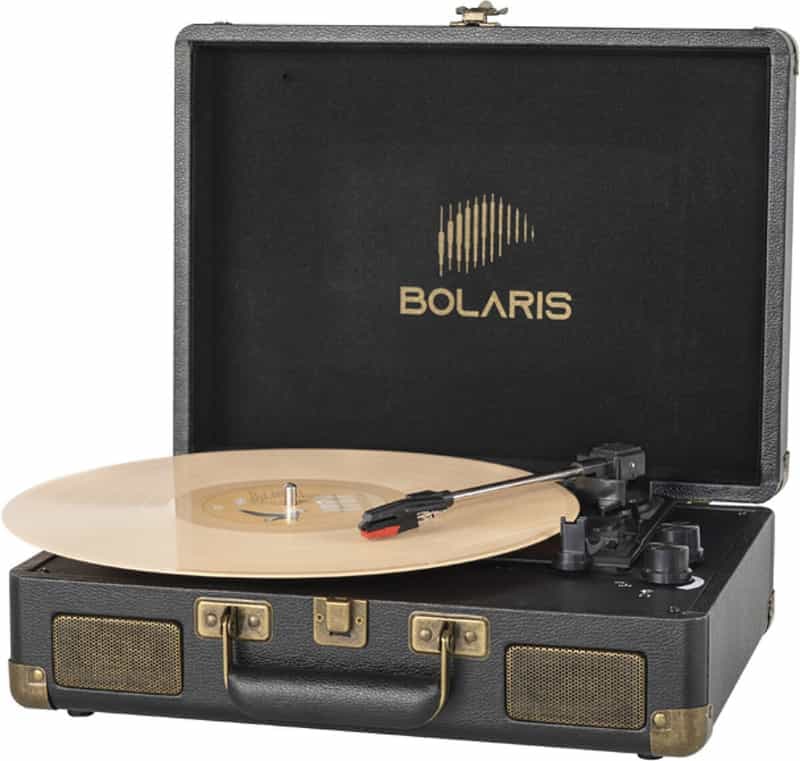 Offre limitée : Platine vinyle Bolaris Rio noire avec Bluetooth 3 w