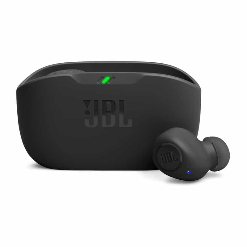 Écouteurs sans fil JBL Wave Buds Noir : Son puissant et autonomie prolongée