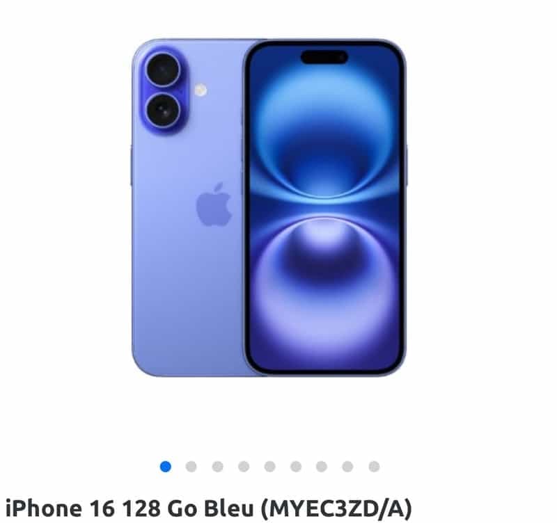 Offre iPhone 16 - 128Go à prix réduit avec Carte PASS dans les magasins participants