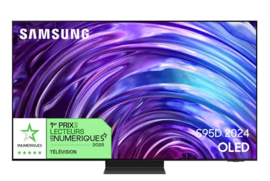 Écran Samsung TQ65S95D OLED de 65 pouces avec résolution UHD-4K et barre de son HW-S66D - Offre de remboursement de 400€