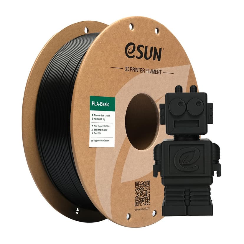 Bobine de filament PLA noir 1.75mm - 1kg à petit prix