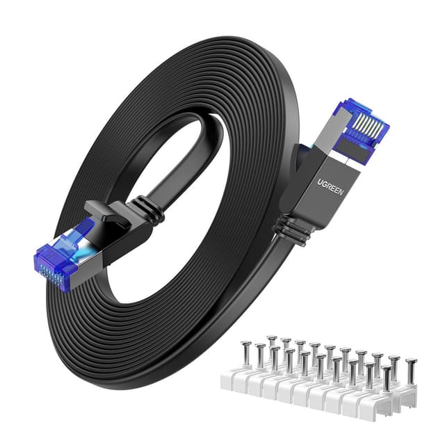 Câble réseau Cat 8 plat 5m - 40Gbps ultra-rapide