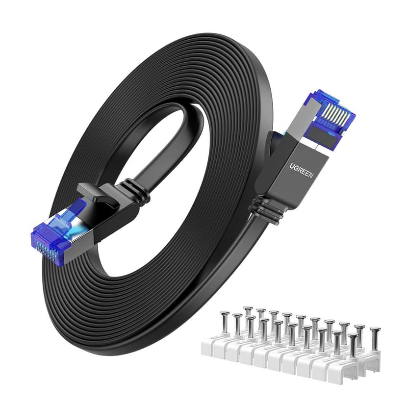 Câble réseau Cat 8 plat 5m - 40Gbps ultra-rapide