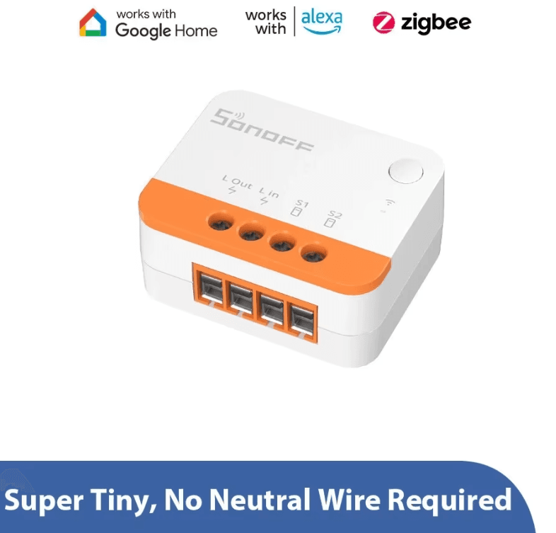 Interrupteurs intelligents Sonoff ZBMINI L2 - Zigbee 3.0, compatibles Google Home et Alexa