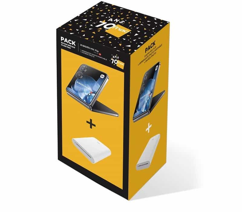 Pack Xiaomi Mix Flip Noir 512 Go + Imprimante Photo + Papier