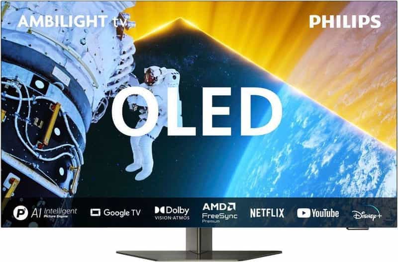 Téléviseur 55" Philips 55OLED849 (2024) - Qualité OLED, Ambilight, 4K UHD, 144Hz, Dolby Vision, FreeSync Premium / G-Sync, Smart TV