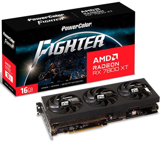 🚀 Carte Graphique AMD Powercolor Radeon RX 7800XT Fighter 16 Go GDDR6 - Performance Ultime pour le Gaming 🎮✨