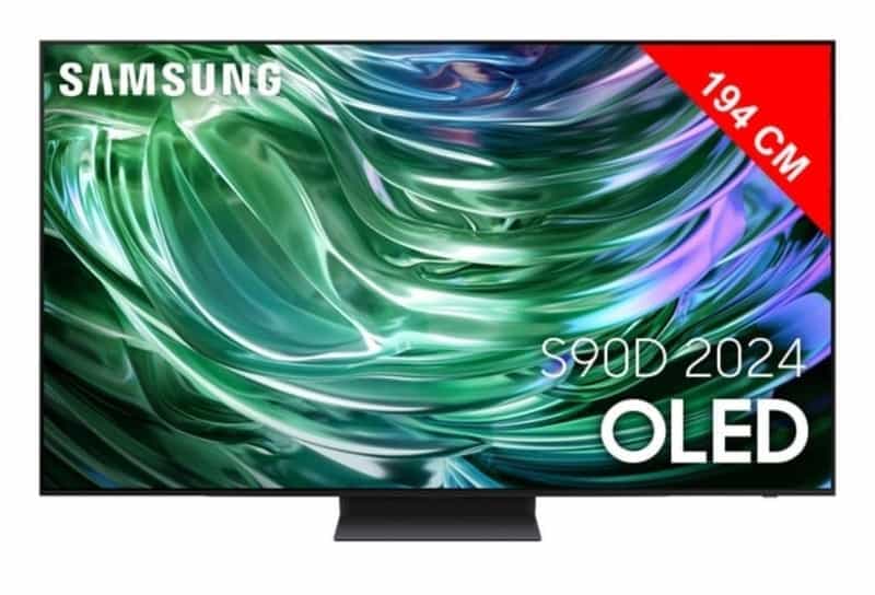 Téléviseur Samsung TQ77S90D 77" OLED - 4K, 144Hz, HDR, Dolby Atmos, Gaming Hub