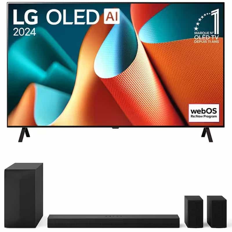 Offre spéciale : TV 55" LG OLED55B4ELA avec Barre de Son LG S60TR