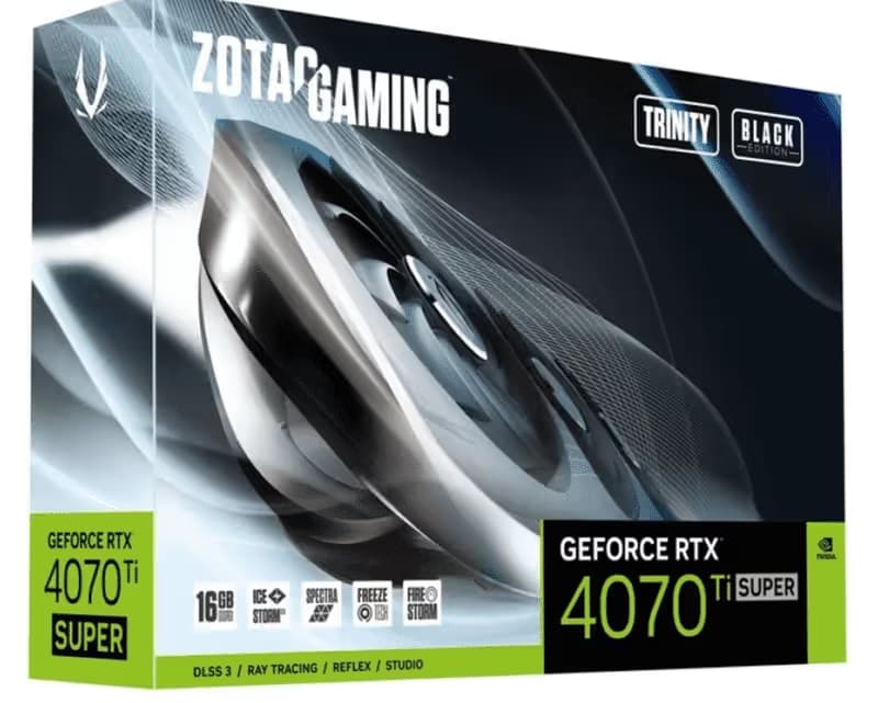 Carte Graphique Zotac Gaming RTX 4070 Ti Super 16Go Black Edition