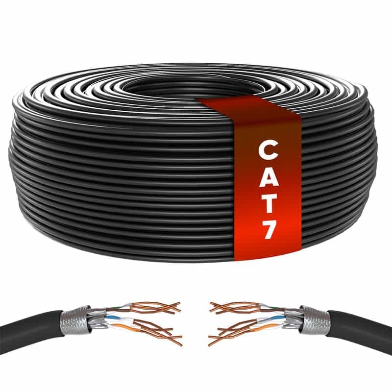Câble Ethernet Cat 7 en Cuivre Pur - Longueur 50 mètres