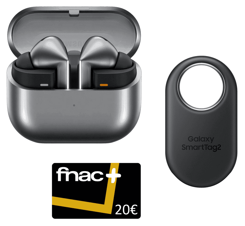 Pack Samsung Galaxy Buds3 Pro (Argent) + SmartTag2 avec Offres Exceptionnelles en Magasin