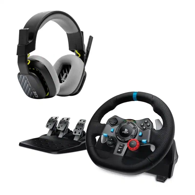 Volant Logitech G29 ou G920 et Casque Micro gaming Astro A10 Gen 2 - Compatible PS5, PS4 et PC