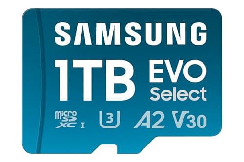 Carte Mémoire Samsung MicroSDXC Evo Select 1 To, Vitesse de Lecture 160 Mo/s, MB-ME1T0SA/EU