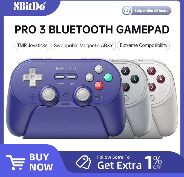 Code promo - Manette Pro 3 Bluetooth : Précision & Polyvalence Ultime