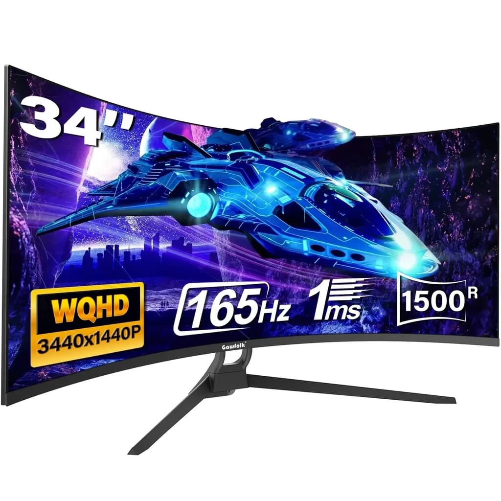 Écran gaming incurvé 34" Gawfolk GF340A - UWQHD 165 Hz
