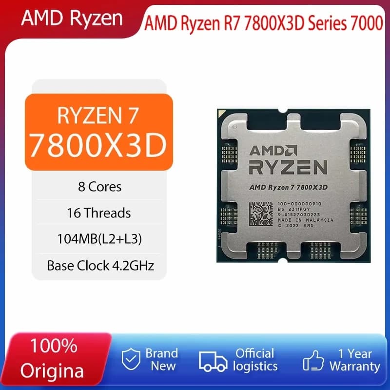 Processeur AMD Ryzen 7 7800X3D : Performances gaming exceptionnelles