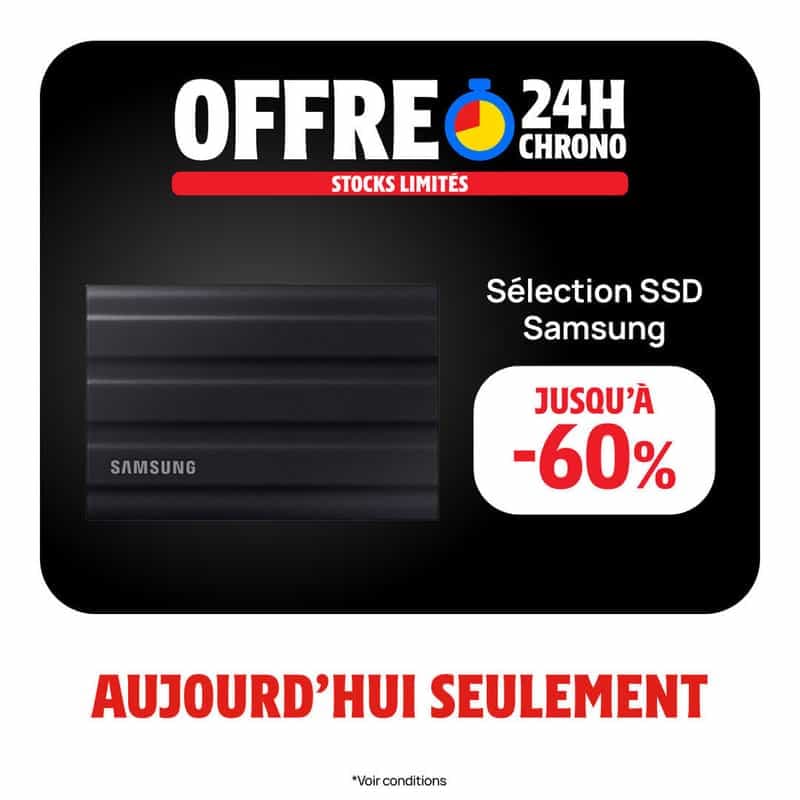 Découvrez les SSD Samsung en promotion - SSD Externe Samsung T7 Shield 4 To