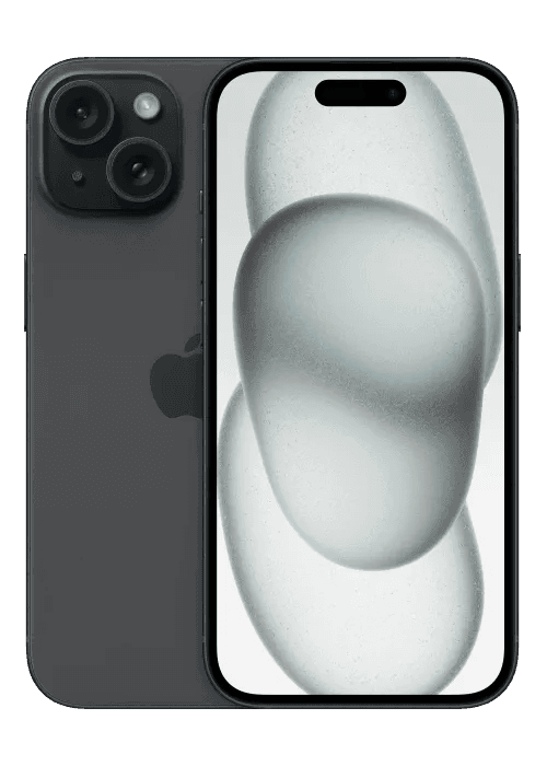 iPhone 15 128 Go - Noir avec 150€ de remise via carte fidélité