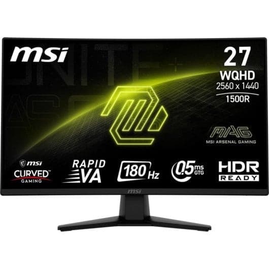 Écran Gaming 27'' QHD VA 180Hz Courbe 1500R MSI MAG 274CQF