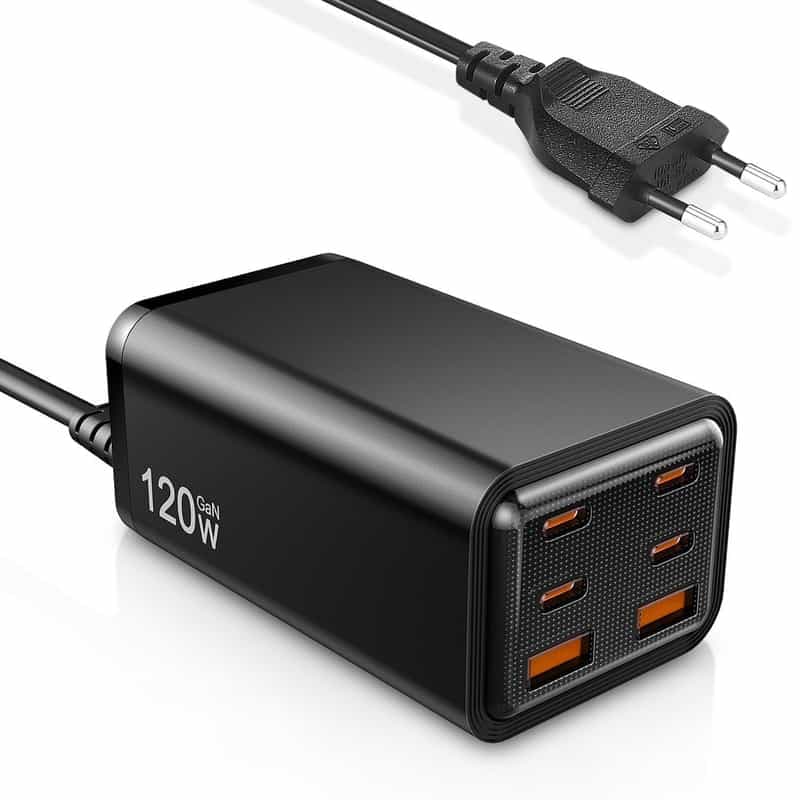 Chargeur USB C et A Fast - 6x20W, 4 Ports USB C and 2 USB A (Offre spéciale - Tiers vendeur)