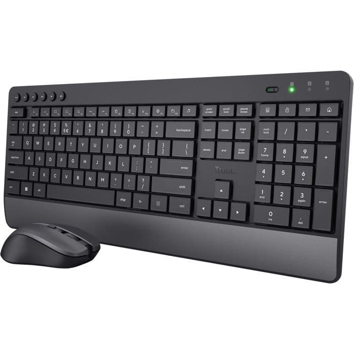 Ensemble Clavier Souris sans Fil Trust Trezo - Configuration AZERTY Française - Batterie Longue Durée de 48 Mois - Vendeur de Confiance