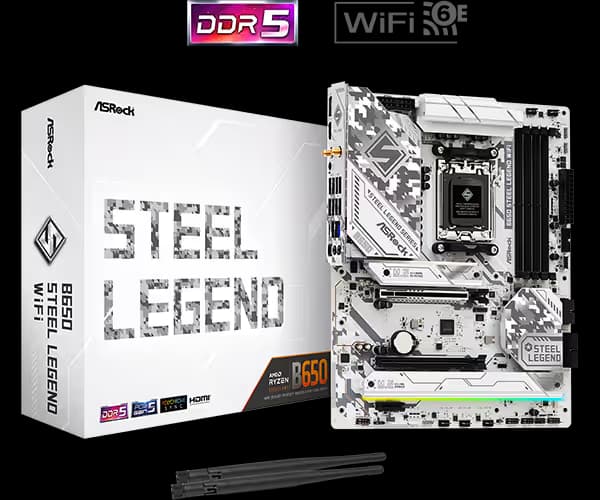 Nouvelle Carte Mère AM5 Asrock B650 Steel Legend WiFi (PCIe 5.0 GPU/NVME) 💻🚀