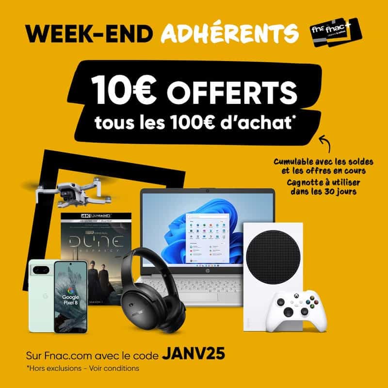 Offre Spéciale Adhérents: Gagnez 10€ sur votre Carte Fidélité tous les 100€ d'Achat!