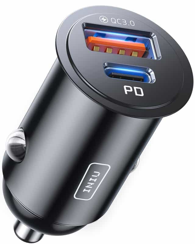 Chargeur Voiture USB C INIU - Double Port Charge Rapide 60W (USB C & A)