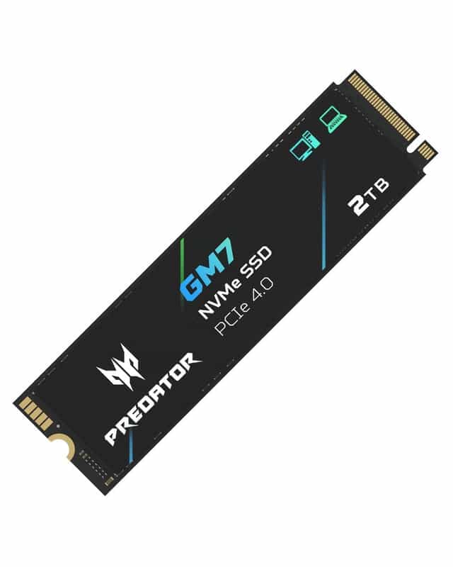SSD Interne Predator GM7 2 To - PCIe Gen4, 7400 Mo/s, compatible PC et PS5