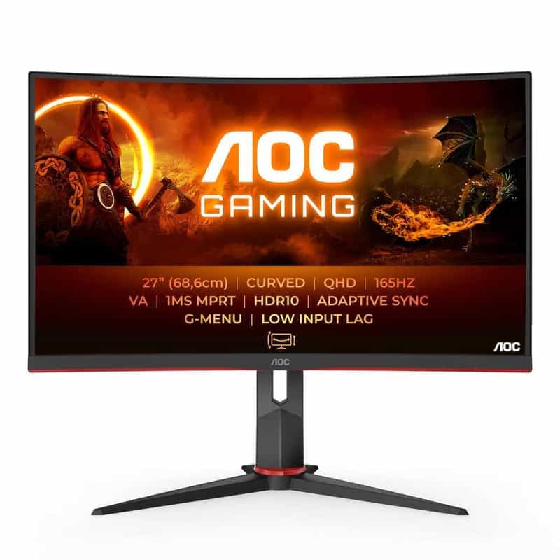 Écran Gaming Curvé AOC CQ27G2S 27" - QHD, 165 Hz, Dalle VA, FreeSync Premium
