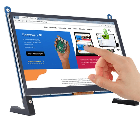 Pantalla táctil LCD IPS TFT de 7 pulgadas, Monitor de 1024x600 píxeles RGB, USB, HDMI, compatible con Raspberry Pi 4B 3B + AIDA64, novedad