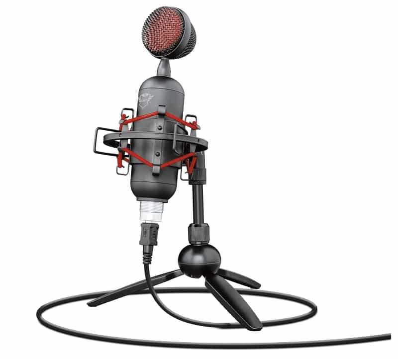 Trust Gaming GXT 244 Buzz Microfono USB per Streaming con Shock-mount e Treppiede, Pattern Cardioide, Microfono per PC, PS4, PS5, Vlog, Podcasting, Registrazione – Nero