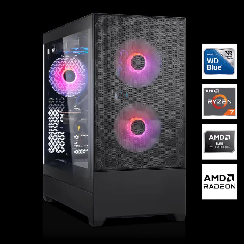 Configuration PC Gamer Haut de Gamme - Performances Ultime AMD Ryzen 7 9700X, 32Go DDR5, RX 7900 XTX 24Go, 1To SSD M.2, Alimentation 1000W, Système d'exploitation non inclus