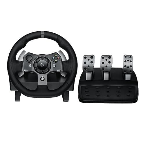 Ensemble Volant de Course et Pédales Logitech G G920 Driving Force pour Xbox Series X-S, One et PC - Édition Noire