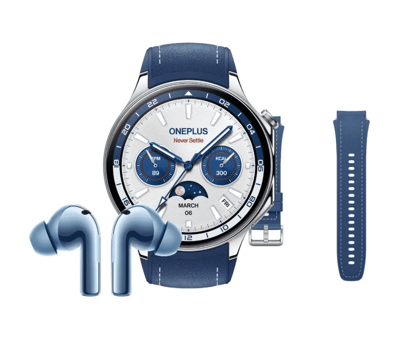 Offre spéciale étudiants : OnePlus Watch 2 Nordic Blue avec OnePlus Buds 3 et bracelet pour 161€