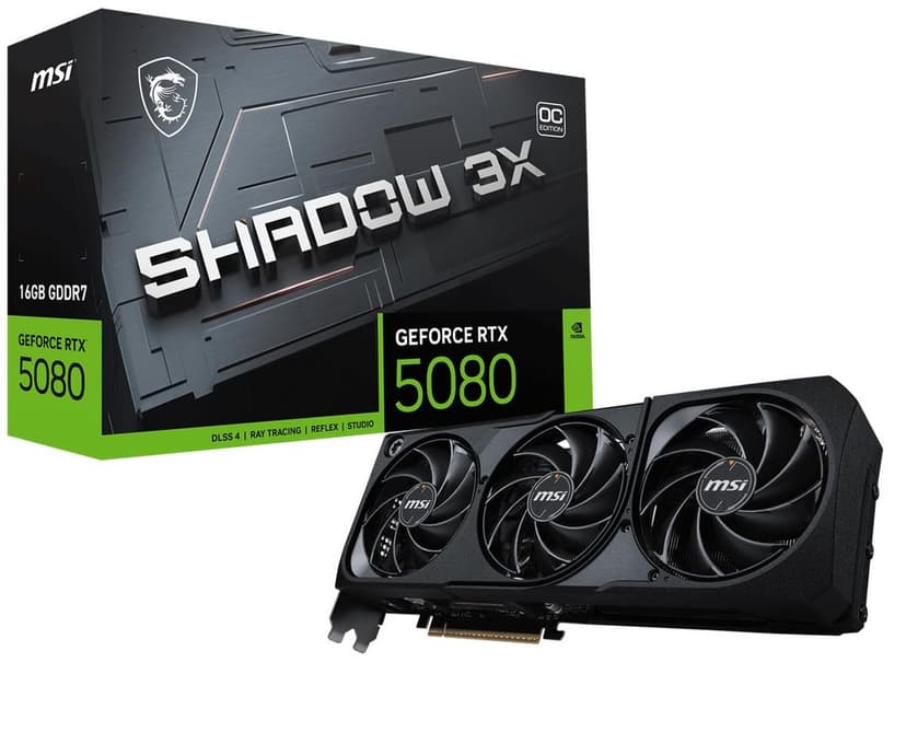 Carte Graphique MSI GeForce RTX 5080 Shadow 3X OC 16 Go