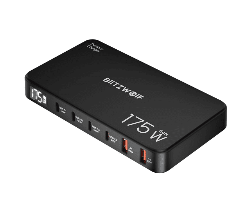 Code promo - Chargeur USB Blitzwolf BW-S30 : 175W pour 6 appareils