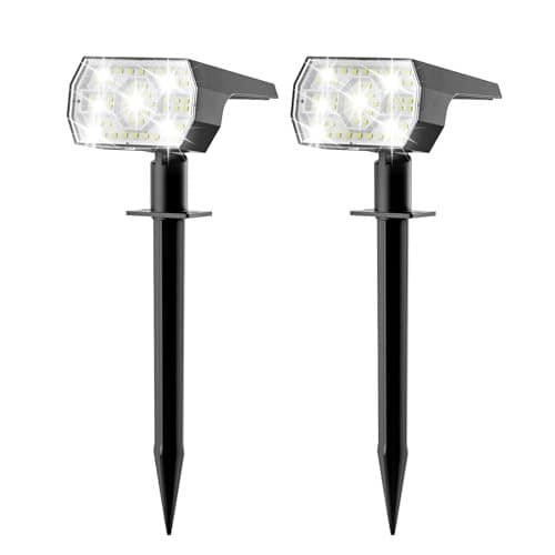 Spot Lumineux Solaire d'Extérieur Sunkenet, Lot de 2 - 56 LEDs, Modes Ajustables, Étanche IP65