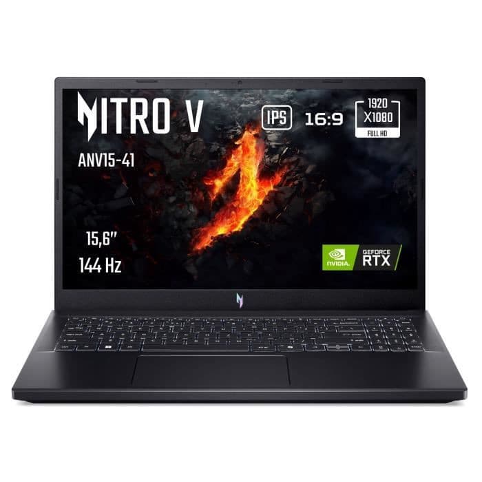 Ordinateur Portable 15,6" ACER Nitro V 15 ANV15-41-R85W - Écran FHD 144Hz, Processeur Ryzen 5 7535HS, 16 Go RAM, SSD 512 Go, Carte Graphique RTX 4050 (75W), Sans Système d'Exploitation