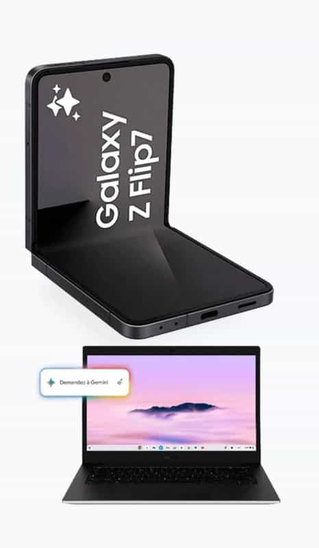 Smartphone Samsung Z Flip 7 - 256Go avec Chromebook offert chez Red SFR