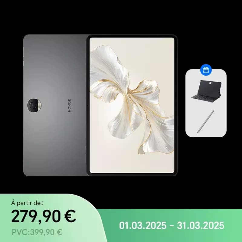 Code promo - Tablette Honor Pad 9 12,1" avec clavier Bluetooth et stylet offerts