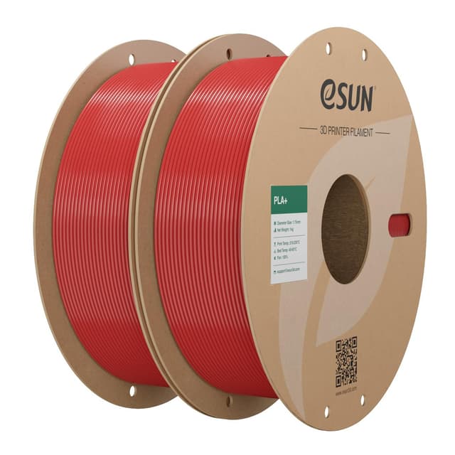 Lot de 2 Bobines de Filament PLA+ eSUN Rouge Foncé 1.75mm - 2x1kg