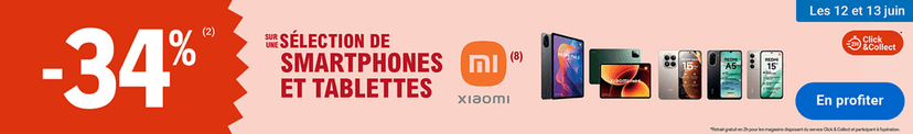 Promo flash : jusqu'à 34% sur les appareils Xiaomi