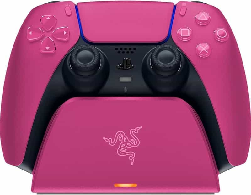 Support de charge rapide Razer pour Manette PS5 - Rouge Cosmique