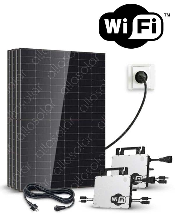 Kit solaire Plug and Play Hoymiles 2000Wc avec module bifacial et WI-FI intégré