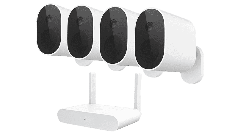 Pack de Surveillance Xiaomi Mi: 4 Caméras d'Extérieur sans Fil + 1 Récepteur | Qualité 1080p