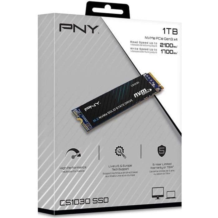 SSD PNY CS1030 1 To M.2 NVMe PCIe Gen3 - Stockage ultra-rapide!